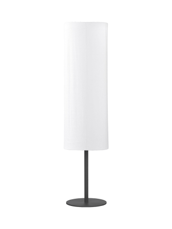 Lampa podłogowa zewnętrzna z białym abażurem Agnar