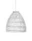 Biała rattanowa lampa wisząca Maja – 36 cm, Biały