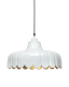 Biała wisząca lampa retro Wells 43 cm
