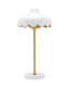 Biała lampa stołowa retro Wells
