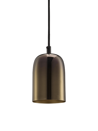 Metalowa brązowa lampa wisząca stożek Ruth 18 cm