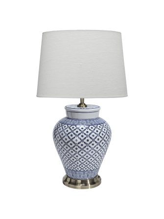 Ceramiczna lampa stołowa z wzorem Suzette 58 cm