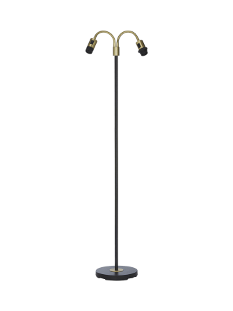Czarna lampa podłogowa Amy dwuramienna 150 cm