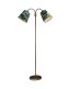 Dwuramienna lampa podłogowa Amy mosiądz 150 cm