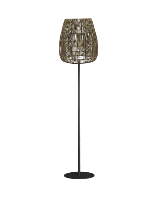 Podłogowa lampa na taras rattan