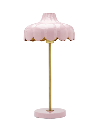 Różowa lampa stołowa retro Wells