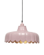 Różowa wisząca lampa retro Wells 43 cm