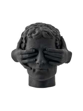 Rzeźba głowa Serafina czarna
