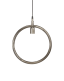 Srebrna industrialna lampa wisząca obręcz Circle