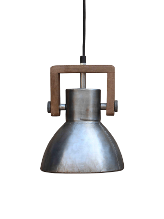 Srebrna fabryczna lampa Ashby 19 cm