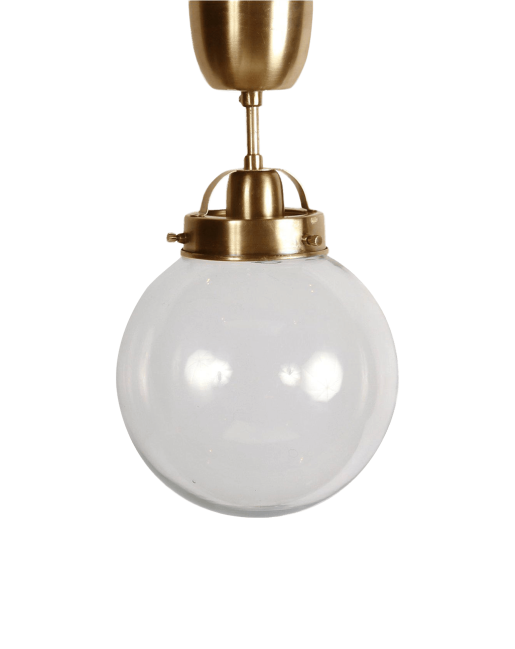 Mosiężna lampa szklana kula PR Home