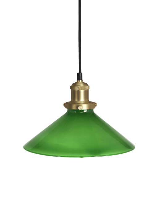 Zielona lampa stożek