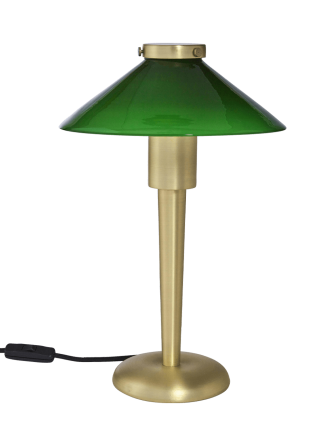 Zielona biurkowa lampa retro