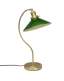 Lampa biurkowa z zielonym kloszem retro Axel