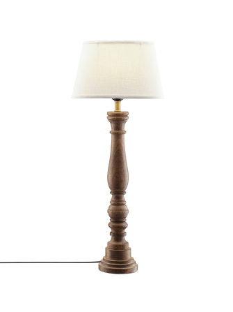 Drewniana lampa stołowa Doris brązowa