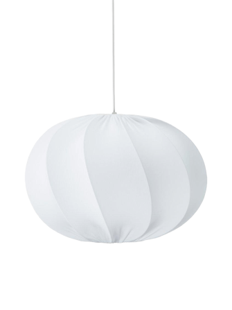 Owalna lampa sufitowa biała Olivia 50 cm