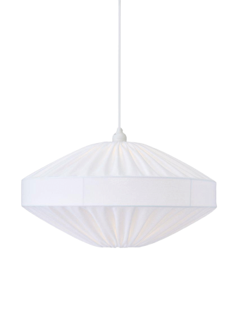 Biała wisząca lampa sufitowa Edith 38 cm
