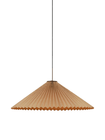 Plisowana lampa Dora brązowa 60 cm